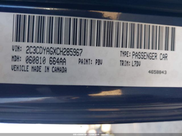 2012 DODGE CHALLENGER 2C3CDYAGXCH285967 Photo 8