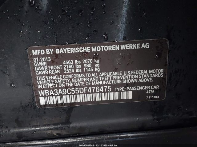 2013 BMW 335I WBA3A9C55DF476475 Photo 8