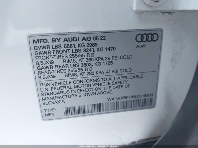2022 AUDI Q7 WA1AXBF79ND016983 Photo 8