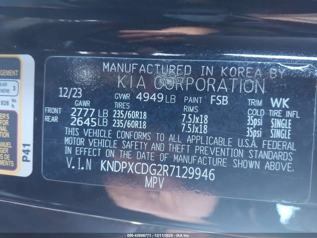 KNDPXCDG2R7129946 KIA Sportage Hybrid Sx-prestige