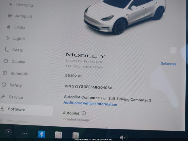 2021 TESLA MODEL Y 5YJYGDEE5MF204066 Photo 6