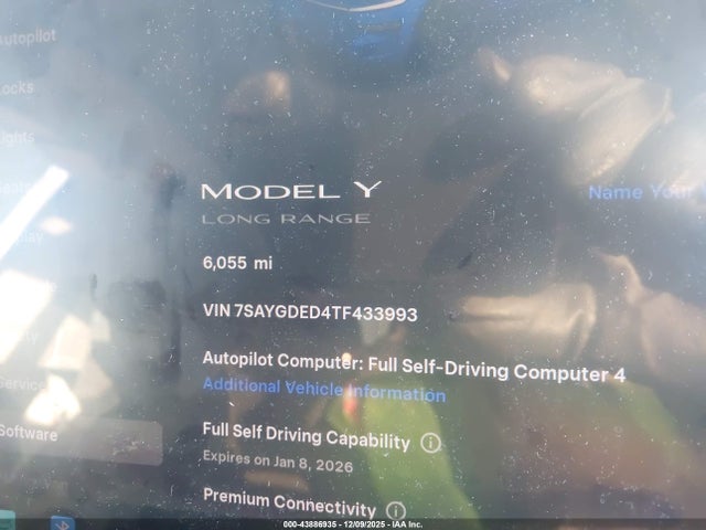 2026 TESLA MODEL Y 7SAYGDED4TF433993 Photo 6