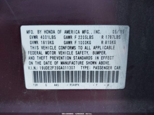 2016 ACURA ILX 19UDE2F35GA011307 Photo 8