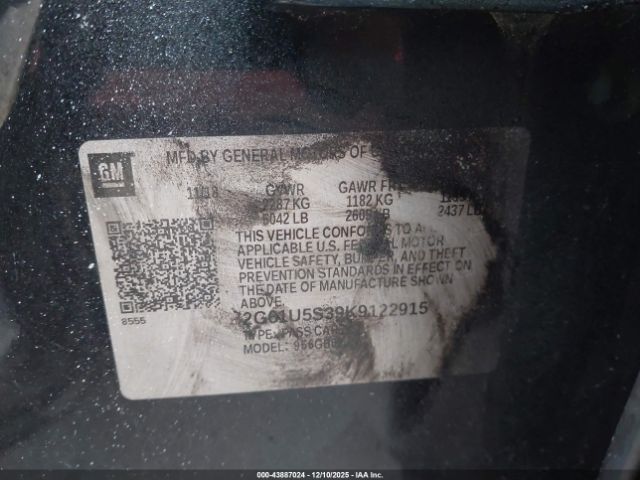 2019 CADILLAC XTS 2G61U5S39K9122915 Photo 8