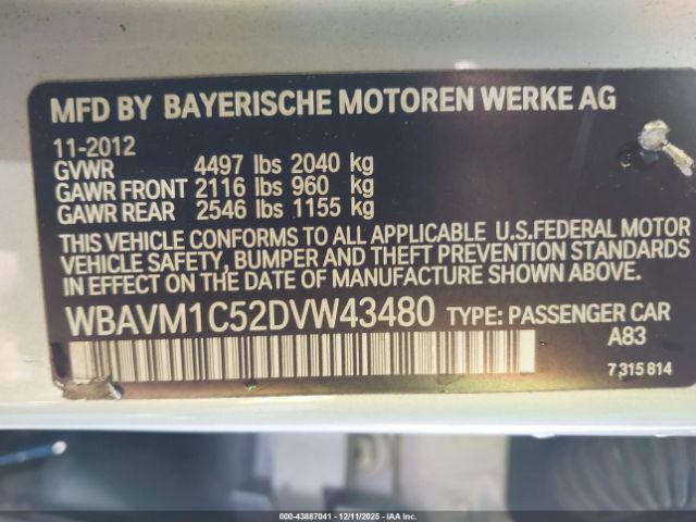 2013 BMW X1 WBAVM1C52DVW43480 Photo 8