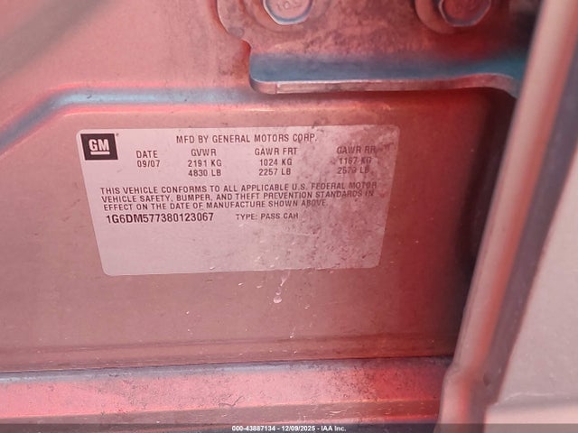 2008 CADILLAC CTS 1G6DM577380123067 Photo 8