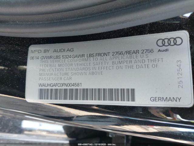 2015 AUDI A6 WAUHGAFC0FN004581 Photo 8