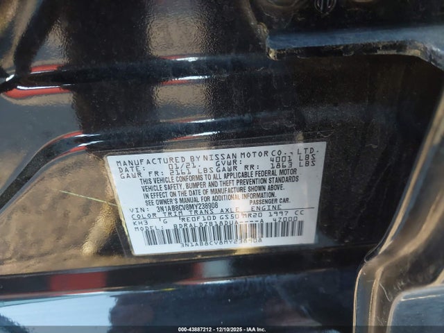 3N1AB8CV8MY238908 Nissan Sentra Sv Xtronic Cvt
