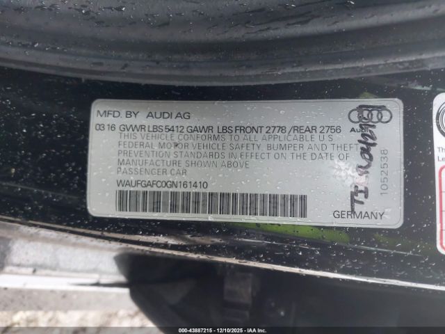 2016 AUDI A6 WAUFGAFC0GN161410 Photo 8