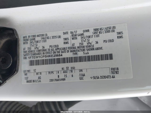 1FTEW1CP5HKE25684 Ford F-150 Xl