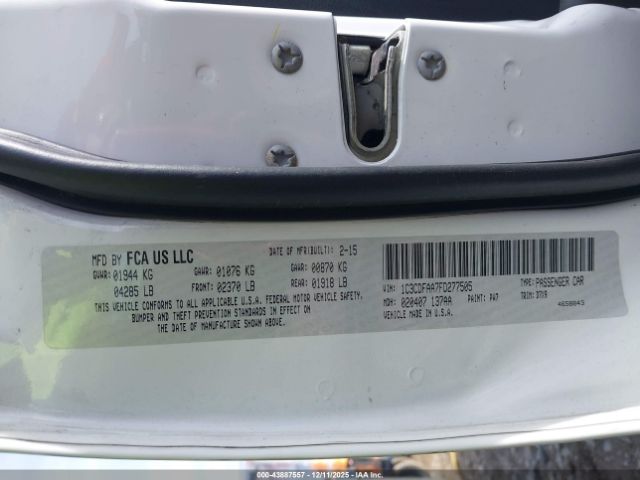 2015 DODGE DART 1C3CDFAA7FD277505 Photo 8