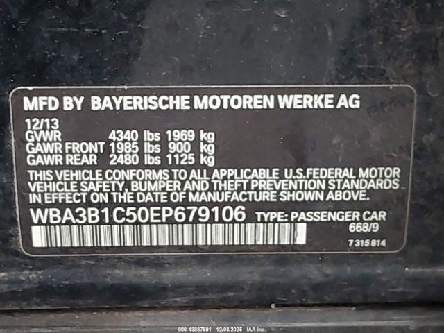 2014 BMW 320I WBA3B1C50EP679106 Photo 8