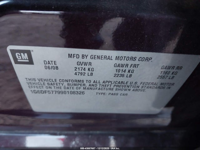 2009 CADILLAC CTS 1G6DF577990108326 Photo 8