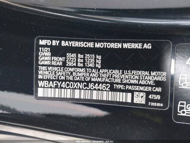 2022 BMW M850I WBAFY4C0XNCJ64462 Photo 8