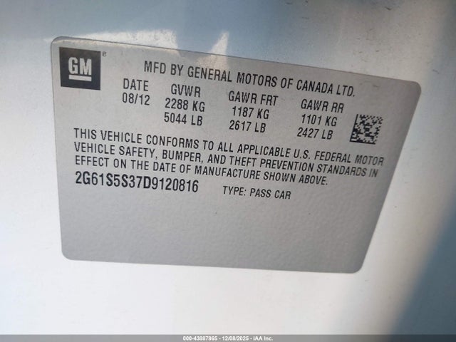 2013 CADILLAC XTS 2G61S5S37D9120816 Photo 8