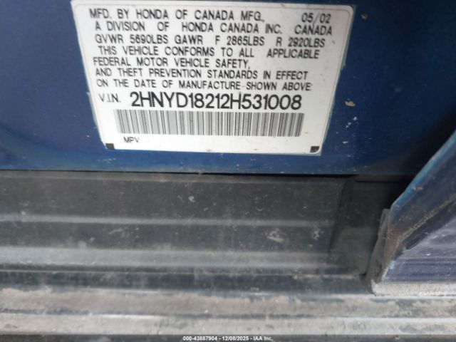 2002 ACURA MDX 2HNYD18212H531008 Photo 8