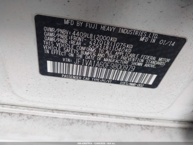 2015 SUBARU WRX JF1VA1A60F9800979 Photo 8