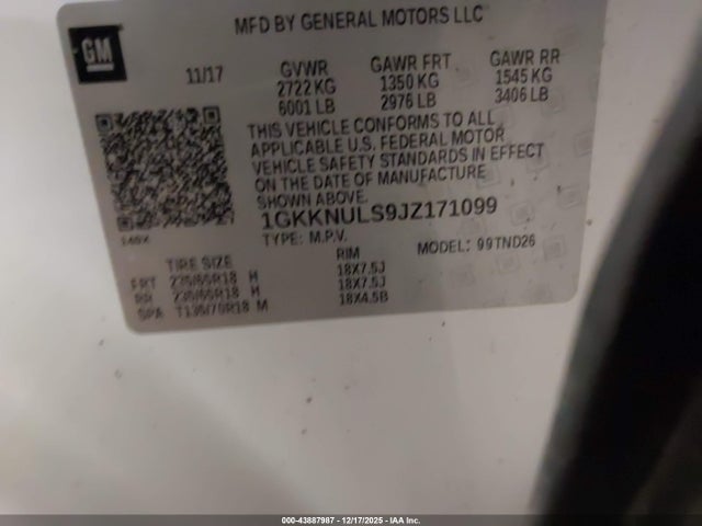 2018 GMC ACADIA 1GKKNULS9JZ171099 Photo 8