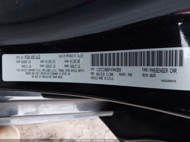 2015 CHRYSLER 200 1C3CCCAB6FN704399 Photo 8