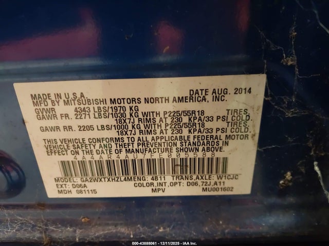 2015 MITSUBISHI OUTLANDER SPORT 4A4AR4AU7FE005588 Photo 8