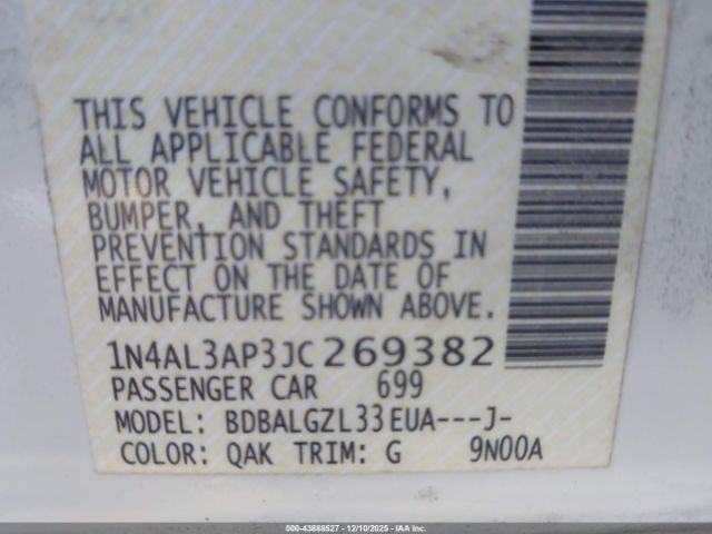 2018 NISSAN ALTIMA 1N4AL3AP3JC269382 Photo 8