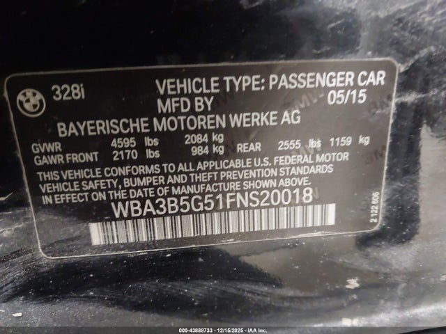 WBA3B5G51FNS20018 BMW 328i Xdrive