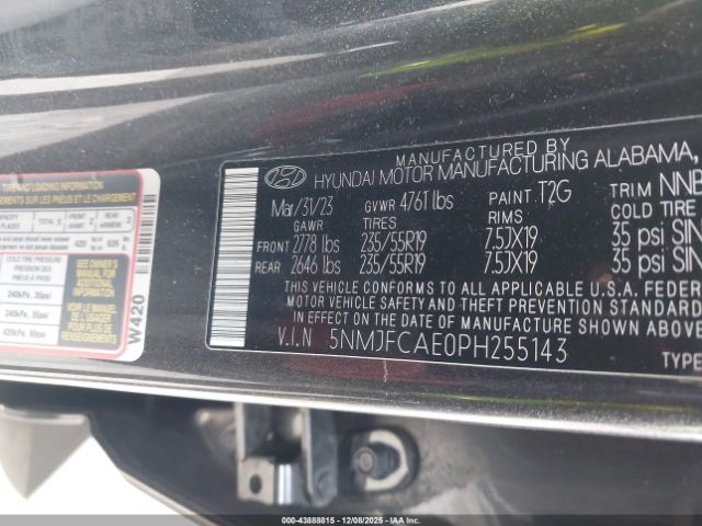 2023 HYUNDAI TUCSON 5NMJFCAE0PH255143 Photo 8