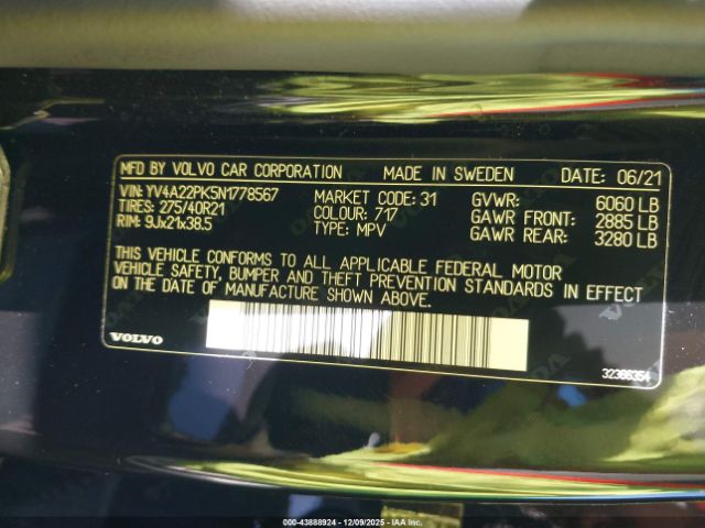 2022 VOLVO XC90 YV4A22PK5N1778567 Photo 8