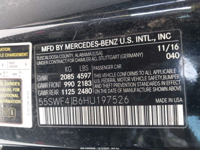 2017 MERCEDES-BENZ C 300 55SWF4JB6HU197526 Photo 8