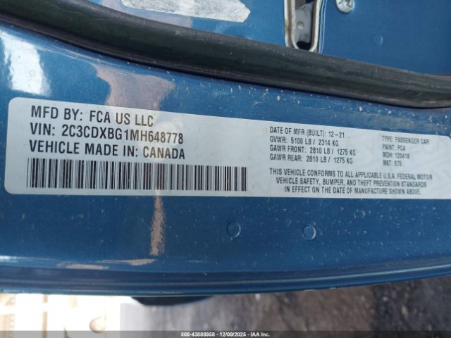 2021 DODGE CHARGER 2C3CDXBG1MH648778 Photo 8