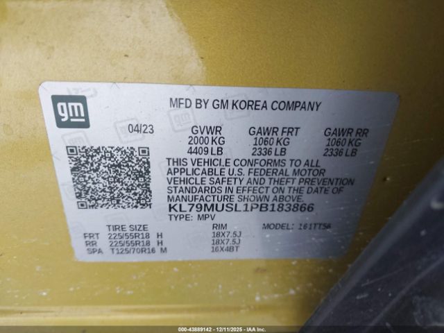 2023 CHEVROLET TRAILBLAZER KL79MUSL1PB183866 Photo 8