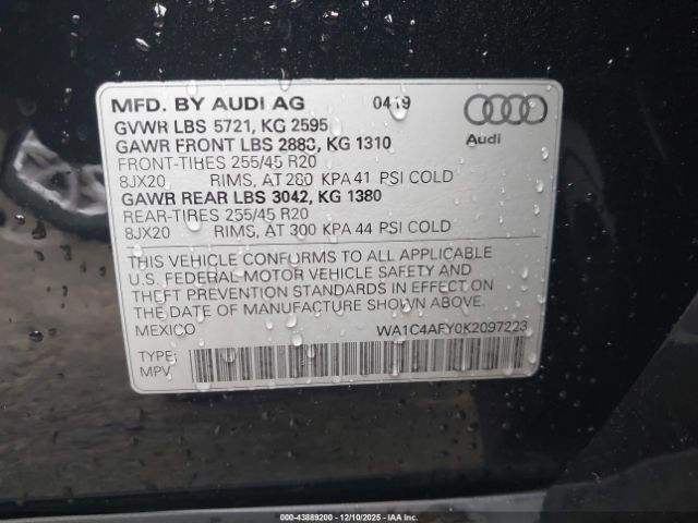 2019 AUDI SQ5 WA1C4AFY0K2097223 Photo 8