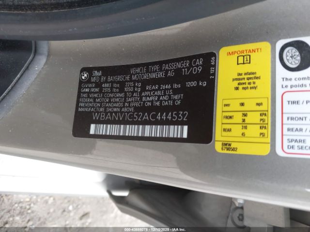 2010 BMW 528I WBANV1C52AC444532 Photo 8