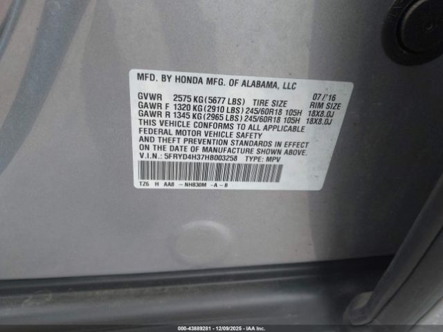 2017 ACURA MDX 5FRYD4H37HB003258 Photo 8