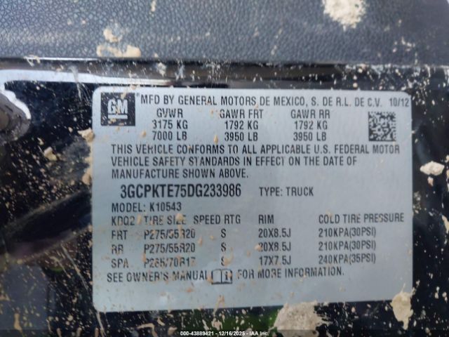 2013 CHEVROLET SILVERADO 1500 3GCPKTE75DG233986 Photo 8