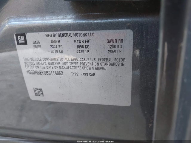 2011 CADILLAC CTS 1G6DH5EY3B0114862 Photo 8