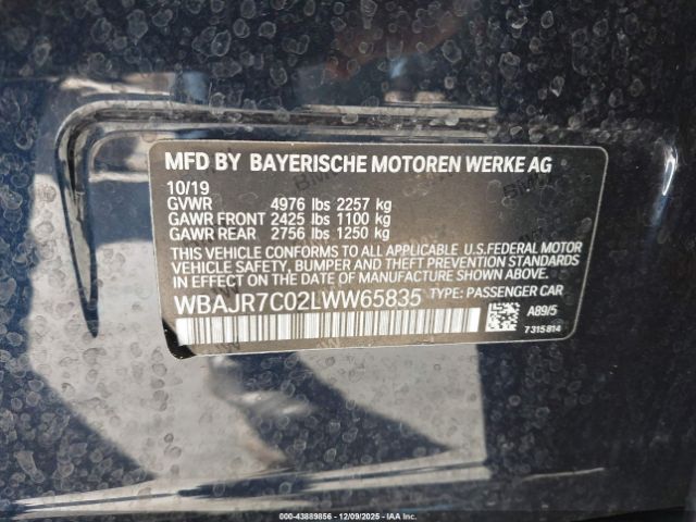 2020 BMW 530I WBAJR7C02LWW65835 Photo 8