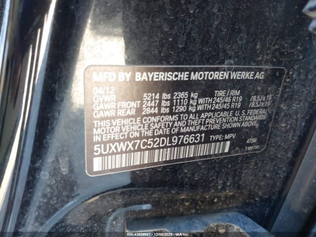 2013 BMW X3 5UXWX7C52DL976631 Photo 8