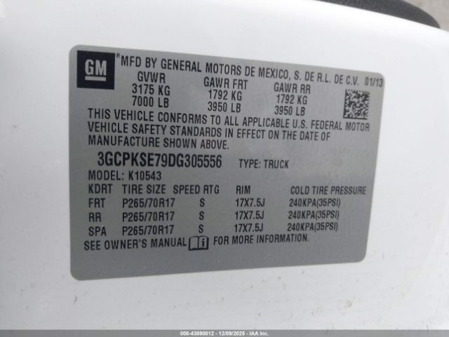 2013 CHEVROLET SILVERADO 1500 3GCPKSE79DG305556 Photo 8