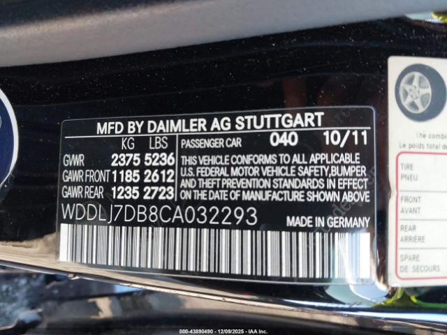 2012 MERCEDES-BENZ CLS 550 WDDLJ7DB8CA032293 Photo 8