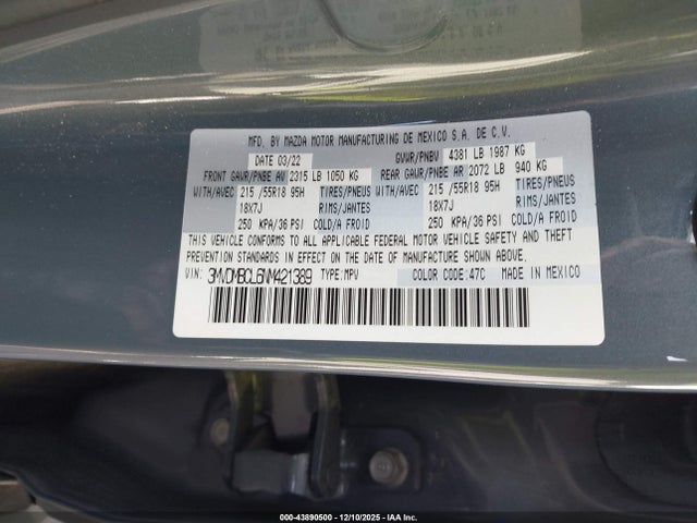 3MVDMBCL6NM421389 Mazda Cx-30 Carbon Edition
