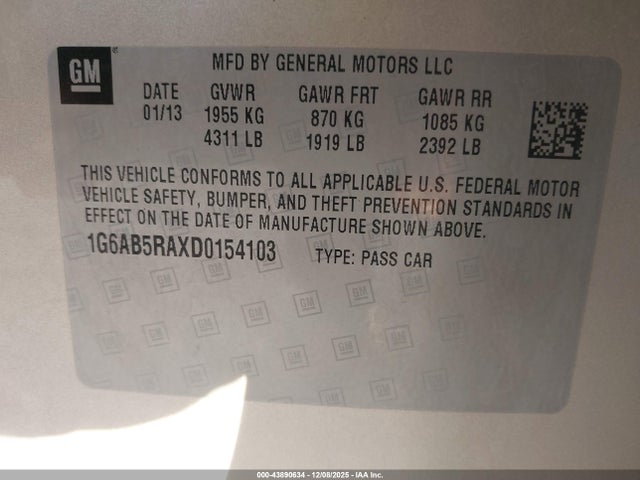 2013 CADILLAC ATS 1G6AB5RAXD0154103 Photo 8