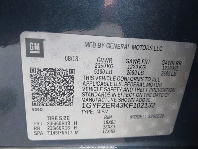 2019 CADILLAC XT4 1GYFZER43KF102132 Photo 8