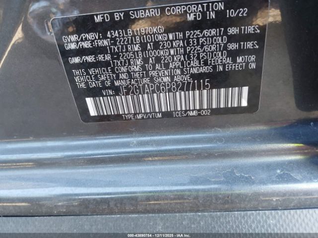 2023 SUBARU CROSSTREK JF2GTAPC6P8277115 Photo 8