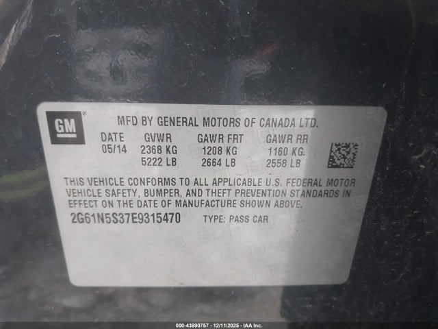 2014 CADILLAC XTS 2G61N5S37E9315470 Photo 8