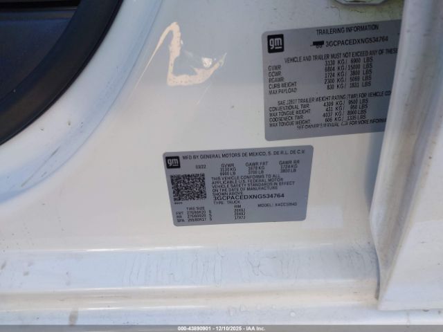 2022 CHEVROLET SILVERADO 1500 3GCPACEDXNG534764 Photo 8