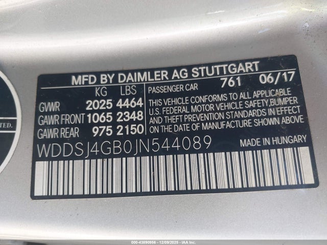 2018 MERCEDES-BENZ CLA 250 WDDSJ4GB0JN544089 Photo 8