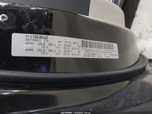 Aukcja sprzedaży 2019 Chrysler Pacifica Touring L, vin: 2C4RC1BG9KR704737, numer aukcji: 43890967
