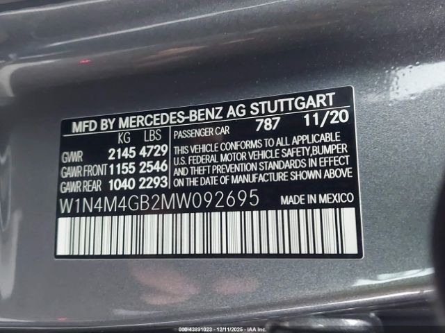 2021 MERCEDES-BENZ GLB 250 W1N4M4GB2MW092695 Photo 8