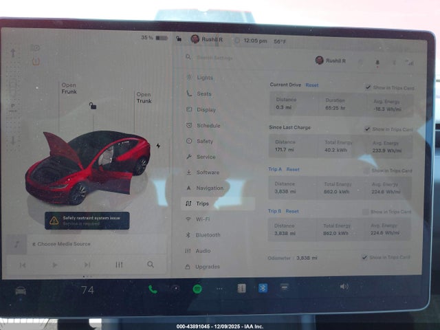 2025 TESLA MODEL 3 5YJ3E1EA8SF040711 Photo 6